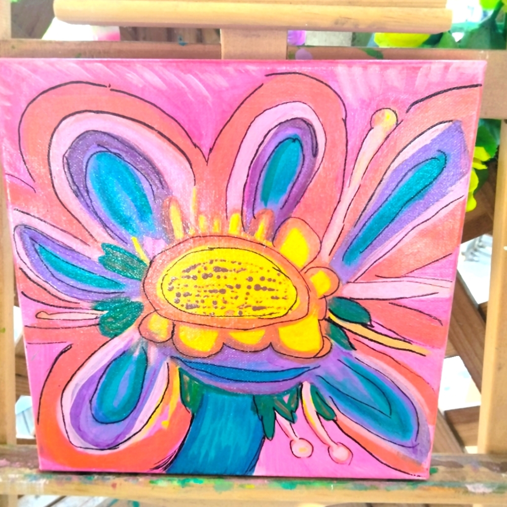 Original Art on canvas Abstract expressionism Acrylic